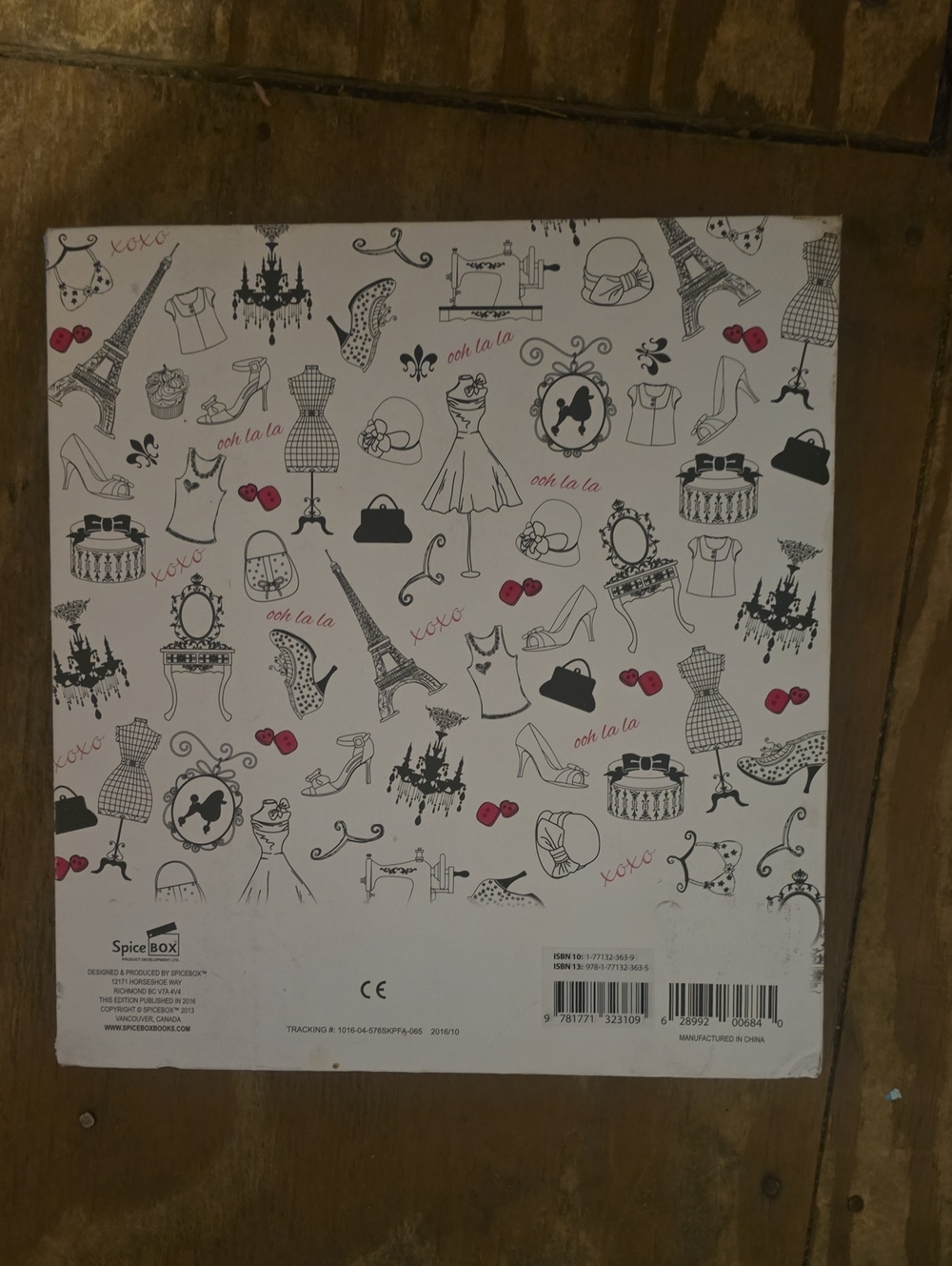 Paris Fashion Illustration Print in Black & Pink Scetch Pad With Pencils